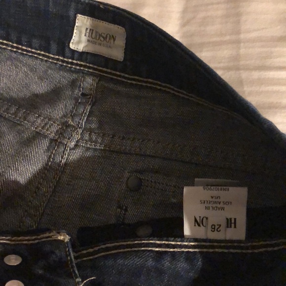 Hudson dark denim, low rise crop jeans. - Picture 6 of 6